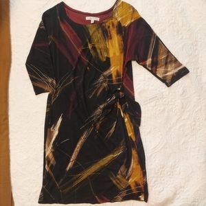 Paint stroke half wrap dress🍂